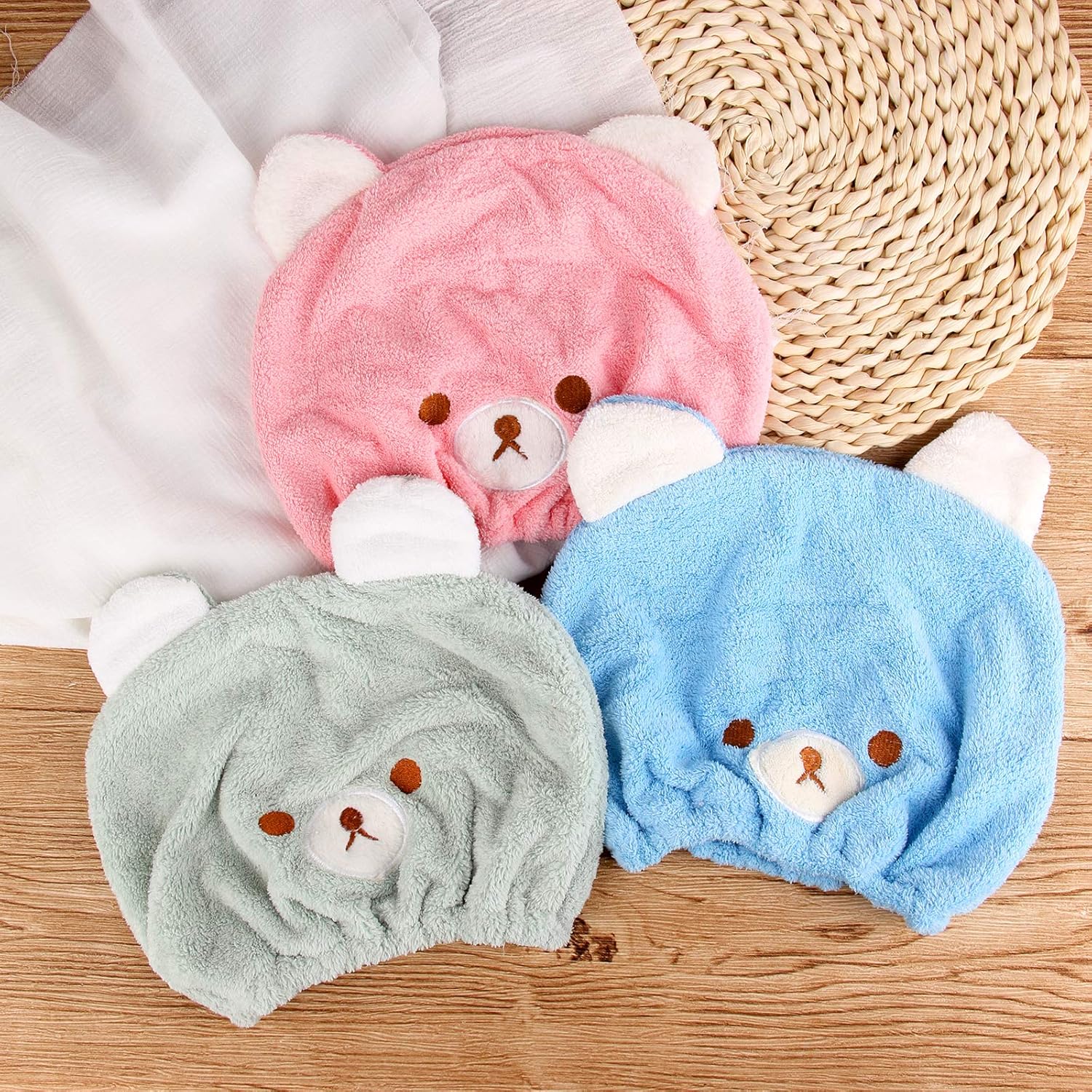 Lamoutor 3Pcs Hair Drying Towel for Kids