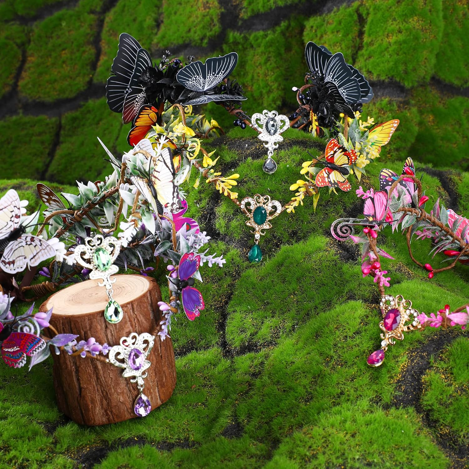 MOSTORY Elf Princess Fairy Crown Headpiece for Women Girls