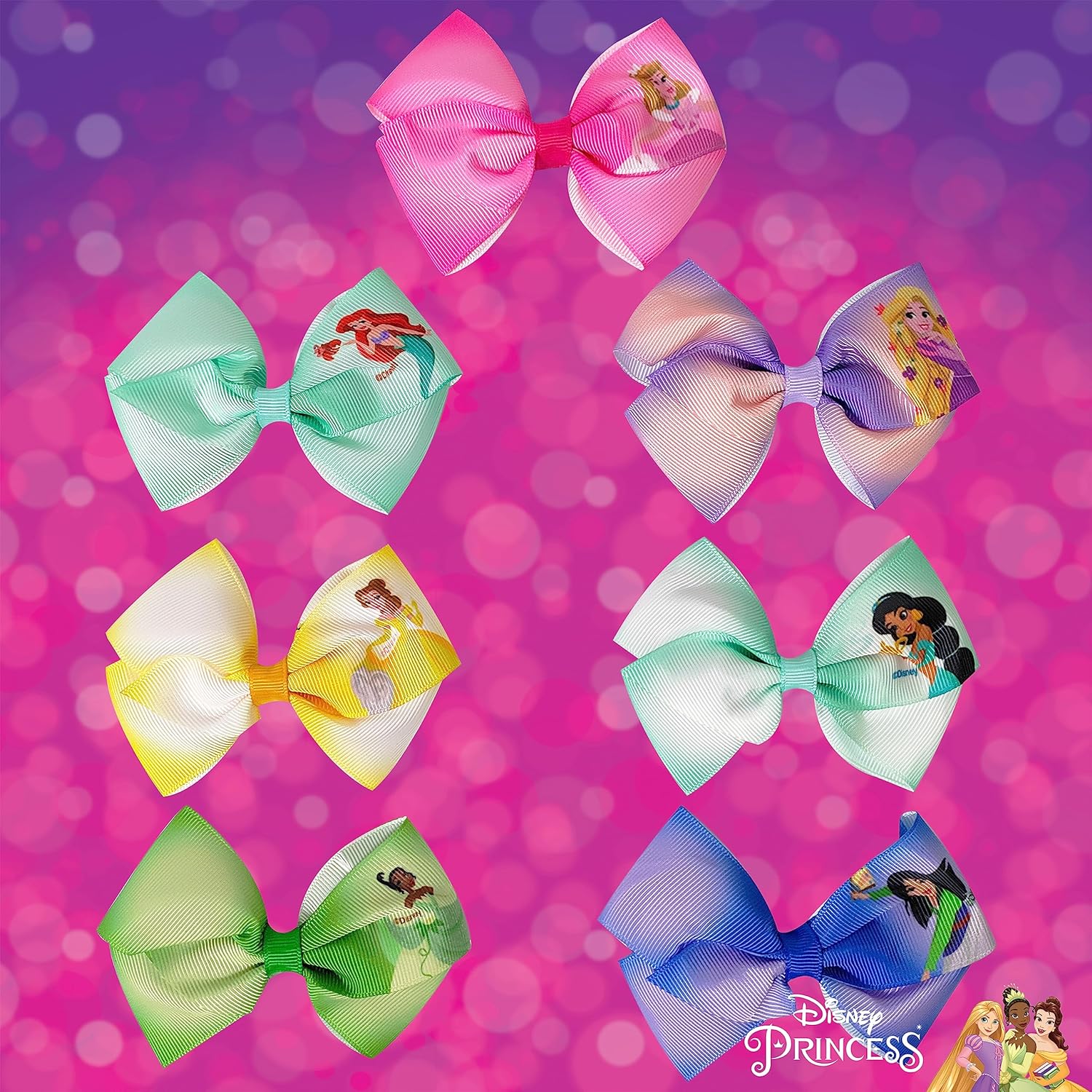 Disney Princess Girls Hair Clips Gift Set 7 Pcs