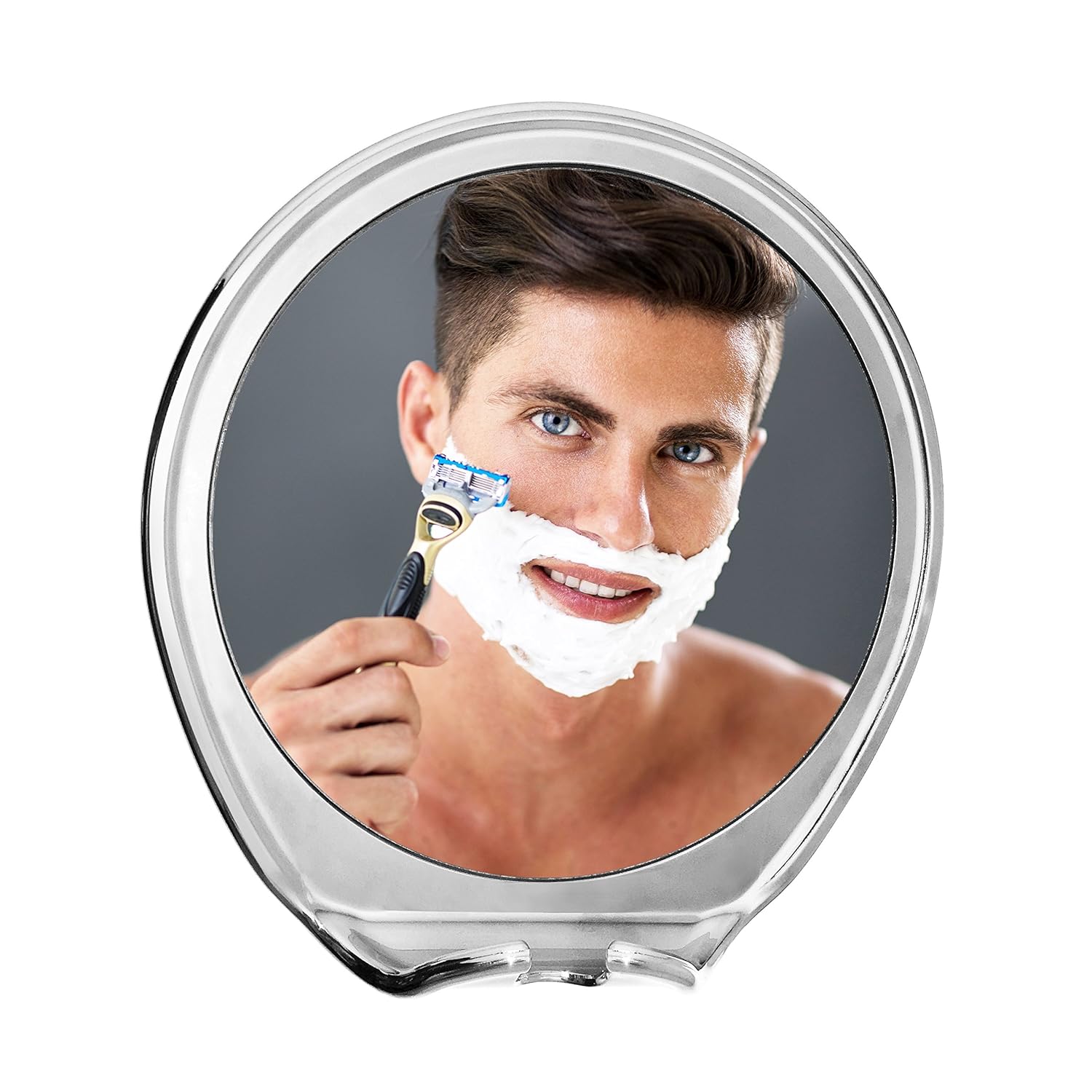 JiBen Fogless Shower Mirror with Suction Cup and Razor Hook